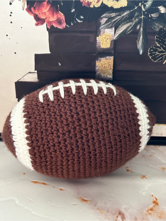 Other - Buy now price Crochet football plush (brown/white) customs made to order